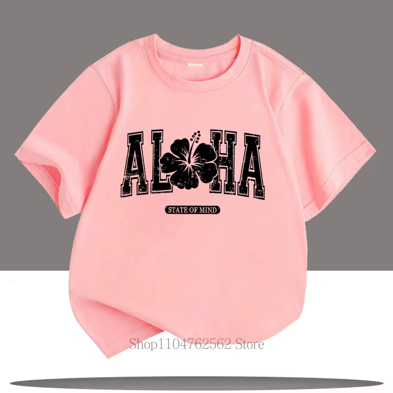 T-shirts pour enfants avec imprimé graphique Aloha
