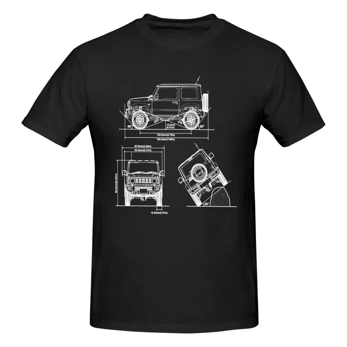T-shirts graphiques Jimny pour fans de voitures japonaises