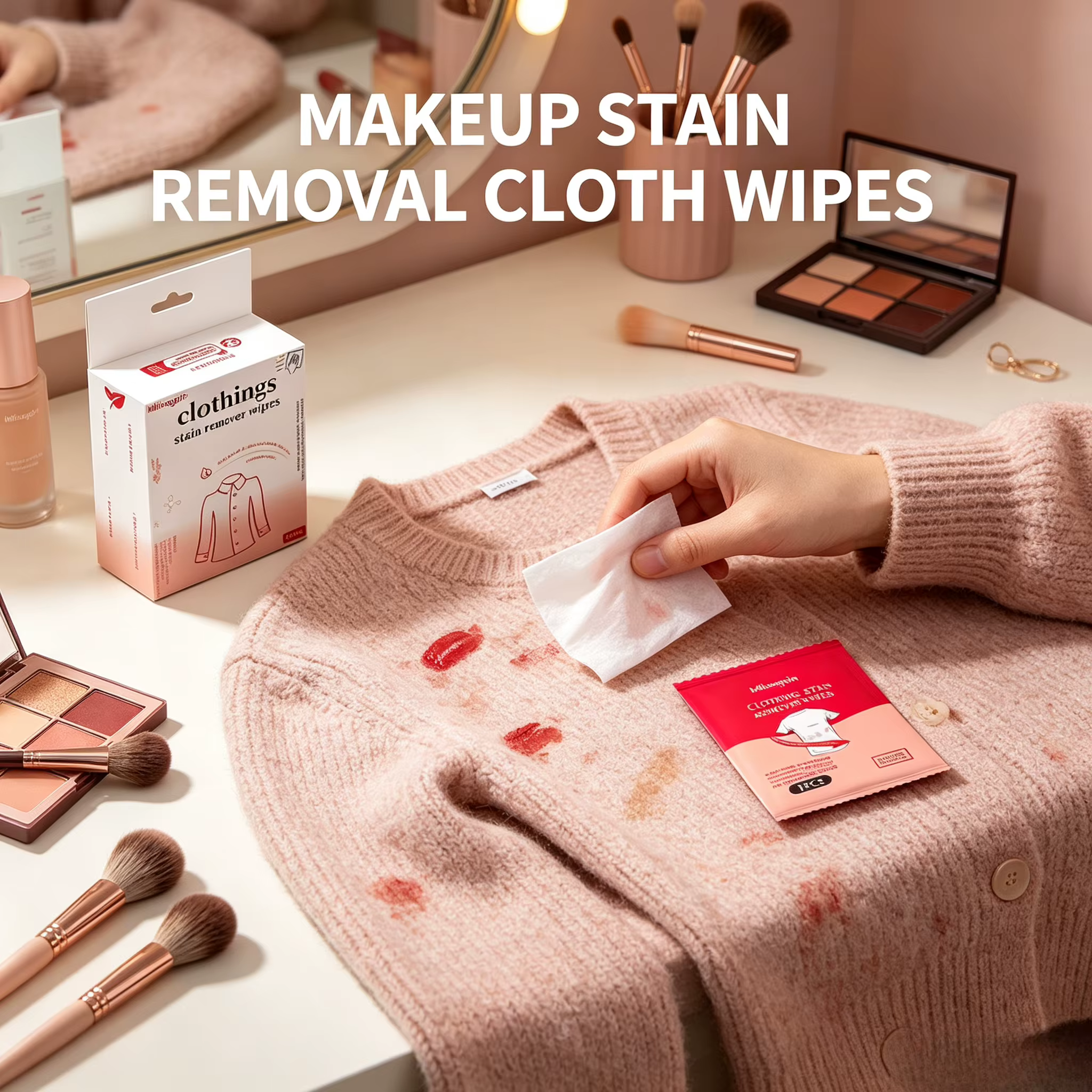 Lingettes détachantes pour vêtements