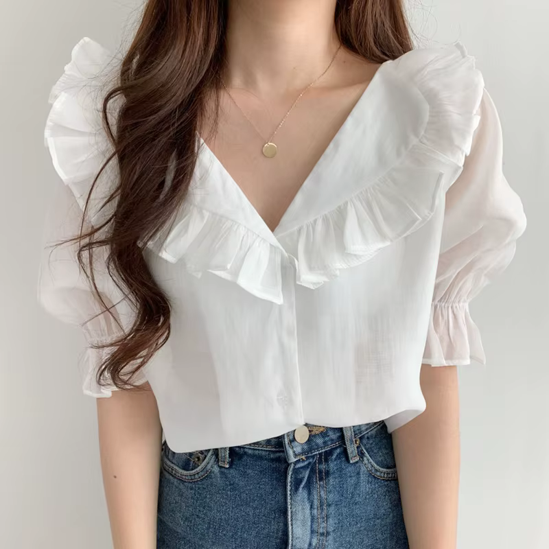 Blouses d'été pour femmes à manches bouffantes 2026