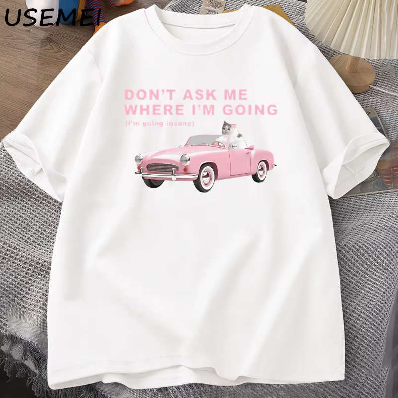 Je vais l'intérieur drôle chat Meme imprimé t-shirts pour hommes femmes stupide laid T-shirt non accru santé mentale