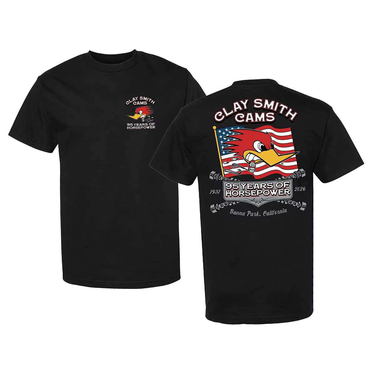 T-shirt en coton avec motif de voiture de course classique Gray Woodpecker
