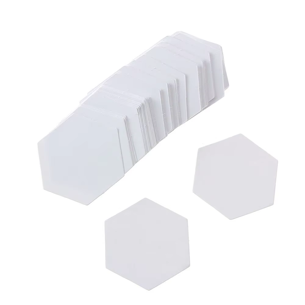 100 pièces Couture Patrons DIY Artisanat Patchwork Papier Quilting Hexagone Modèles Vêtement Tissu