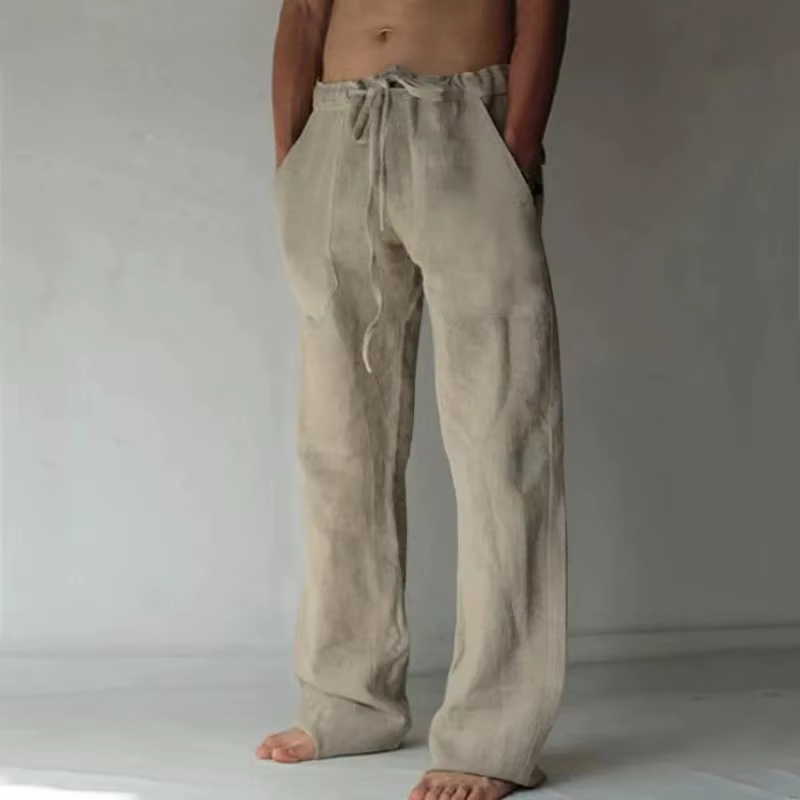 Pantalon Long en coton et lin pour hommes