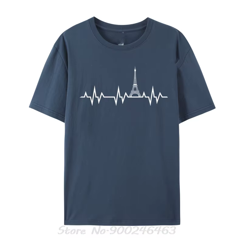 Tour Eiffel en battement de coeur T-Shirts Fitness serré haut à la mode