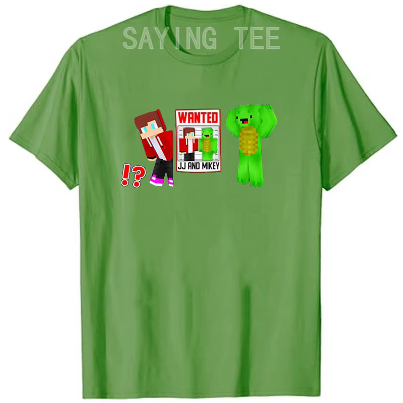 JJ et Mikey recherché jal T-Shirt Premium Humor drôle Gamer graphique tenue garçons mode disant