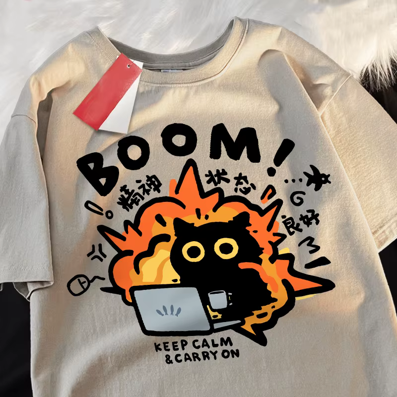 T-shirts bon état mental pur coton à manches courtes t-shirt pour hommes femmes été