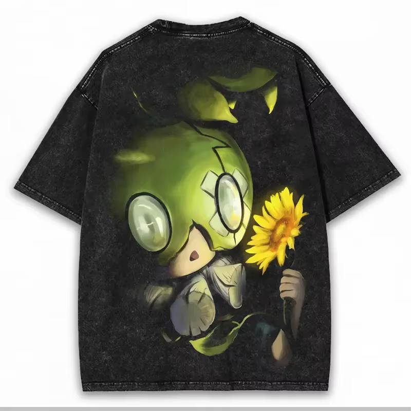 2025 japonais Dr. Stone Anime graphique T-shirt Vintage lavé surdimensionné