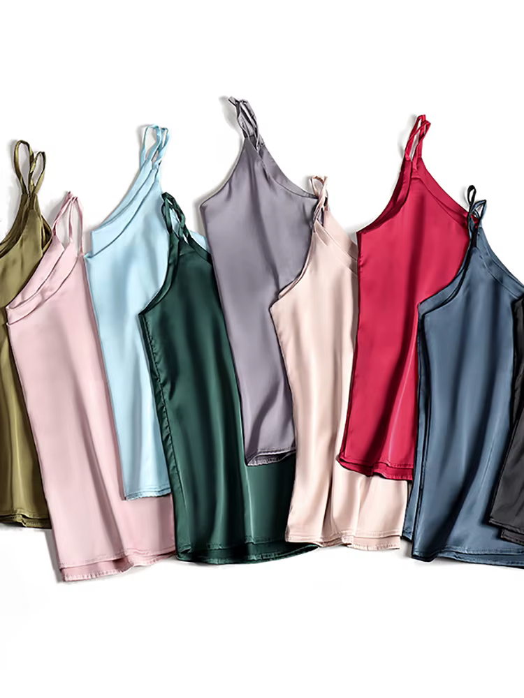 Injprecious-Haut à bretelles spaghetti pour femme