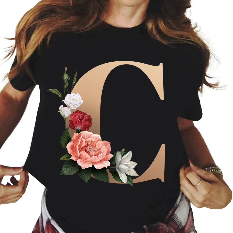 T-shirt en coton à manches courtes pour femmes