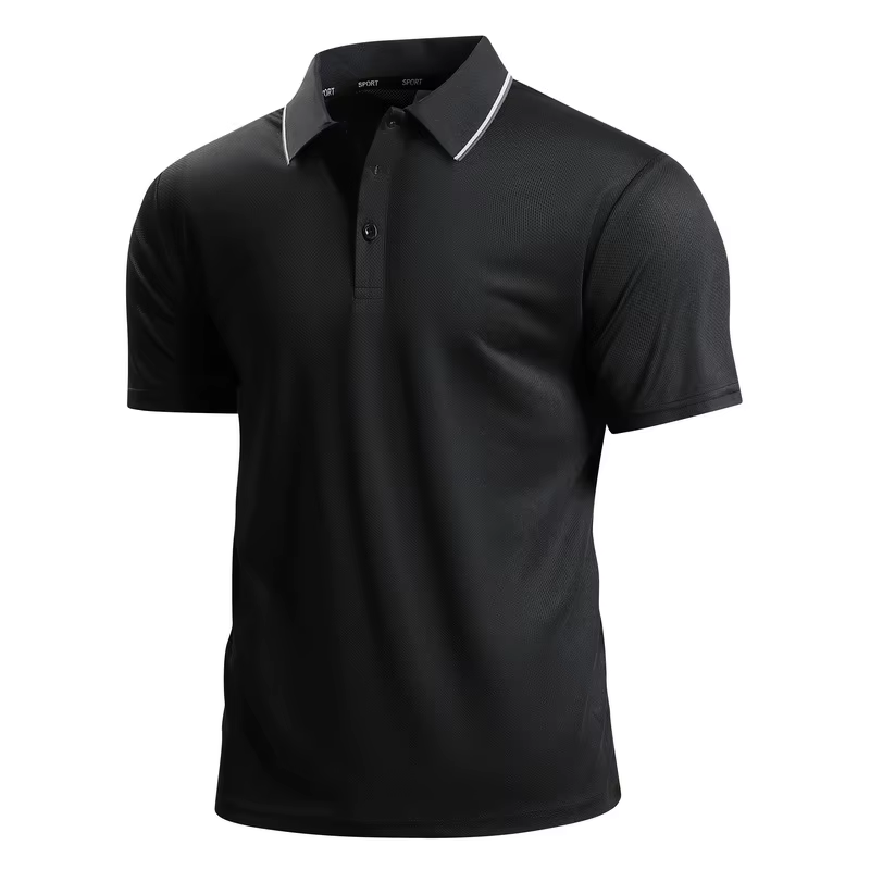 Nouveau Polo Homme 2026 Été Tissu Luxe Rafraîchissant Business Décontracté Golf Manches Courtes Coupe Slim Col Chemise