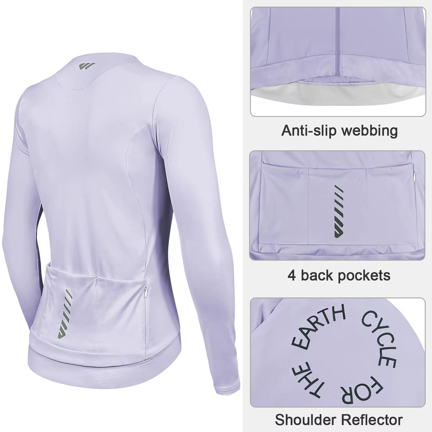 Maillot de cyclisme à manches longues pour femmes