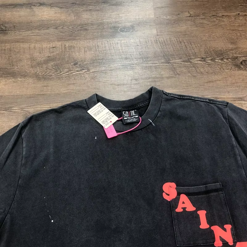 SAINT OF MICHAEL 1:1 mode Streetwear qualité hauts décontracté surdimensionné t-shirt 100% coton ample Vintage