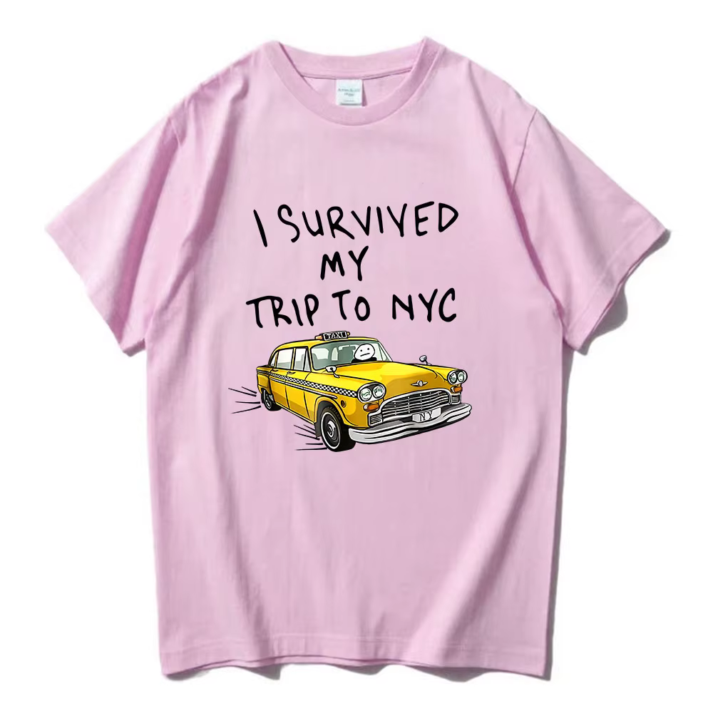 T-shirt en coton doux avec image de dessin animé de voiture drôle