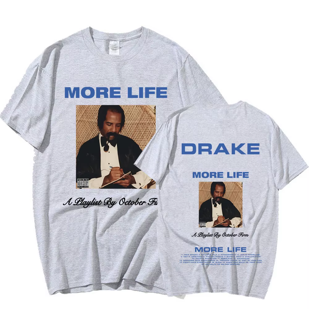 Rappeur Drake T-shirt Album de musique plus de vie T-shirts graphiques hommes femmes Vintage gothique Hip Hop