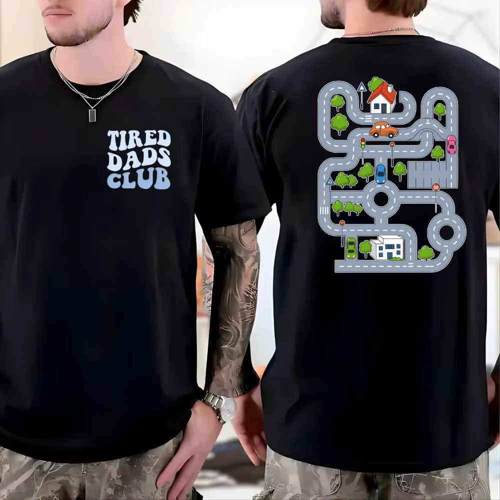 T-shirt de course en coton pour papa