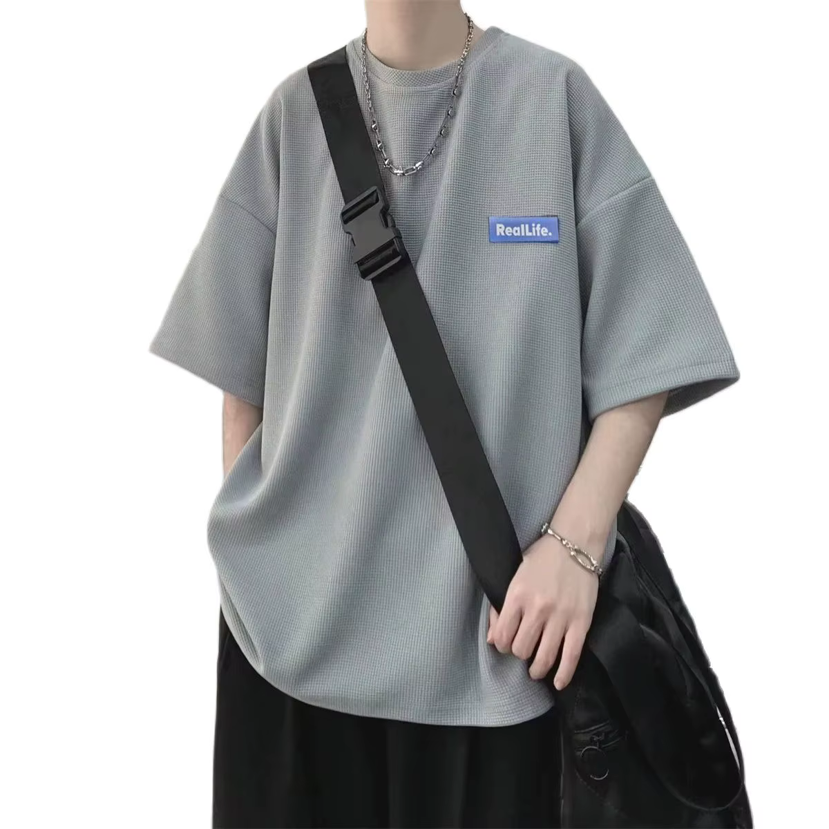 T-shirt en polyester uni pour hommes