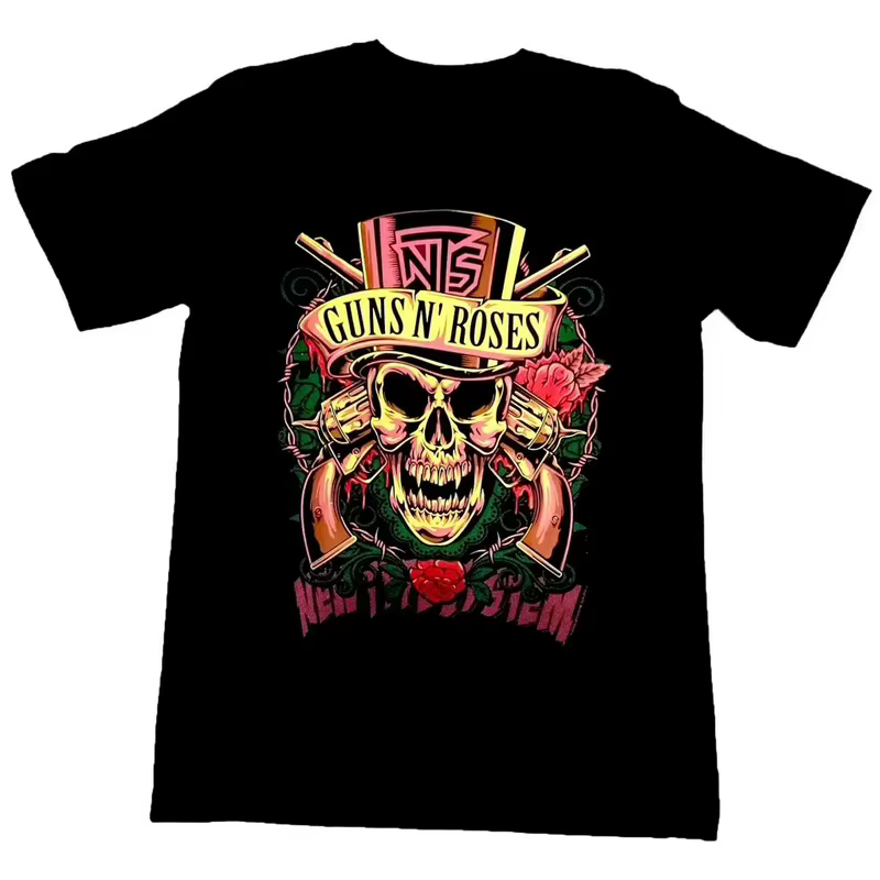 T-shirt à manches courtes Guns N' Roses 2026 pour hommes et femmes