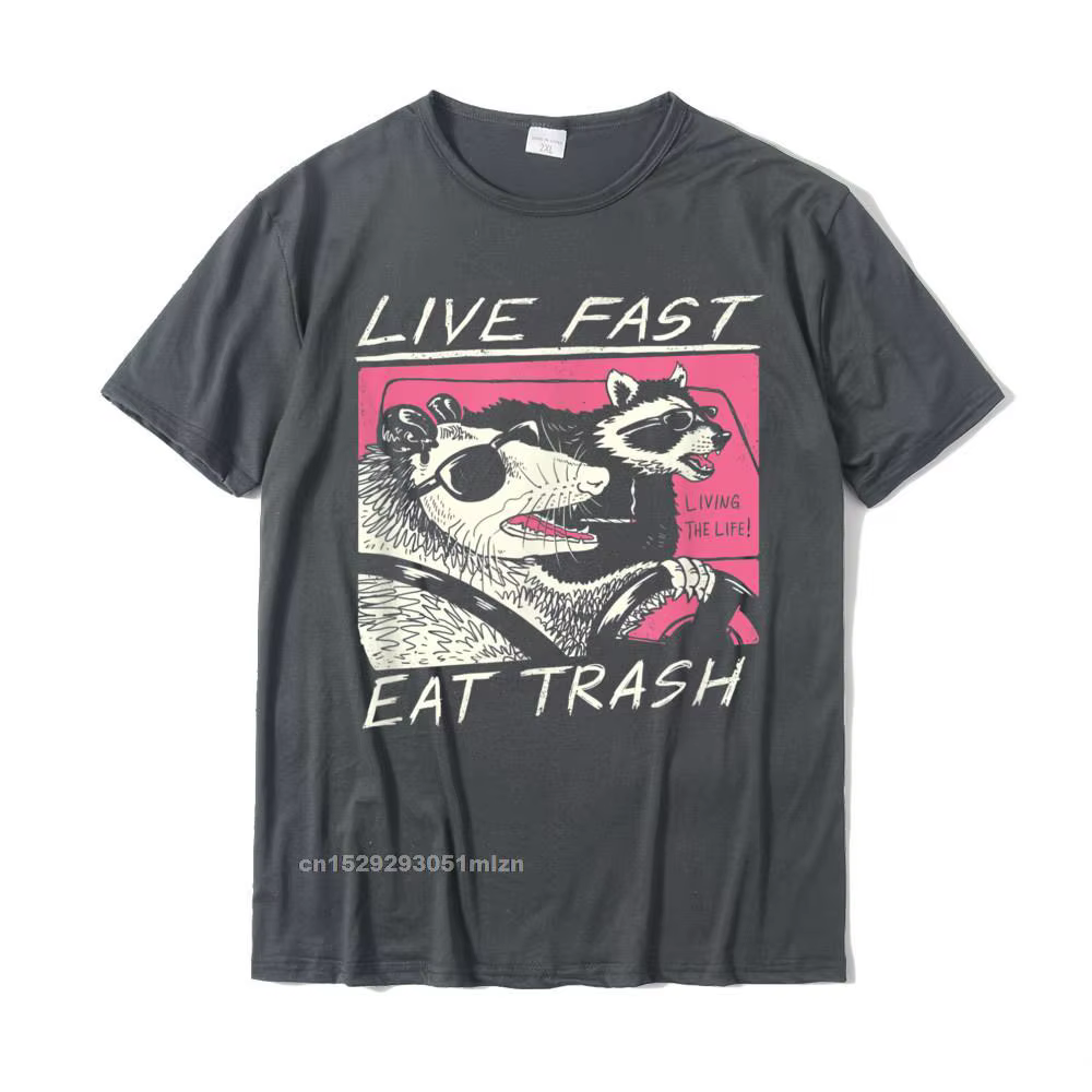 Vivez rapide! Manger des déchets! T-Shirt offre spéciale nouveau