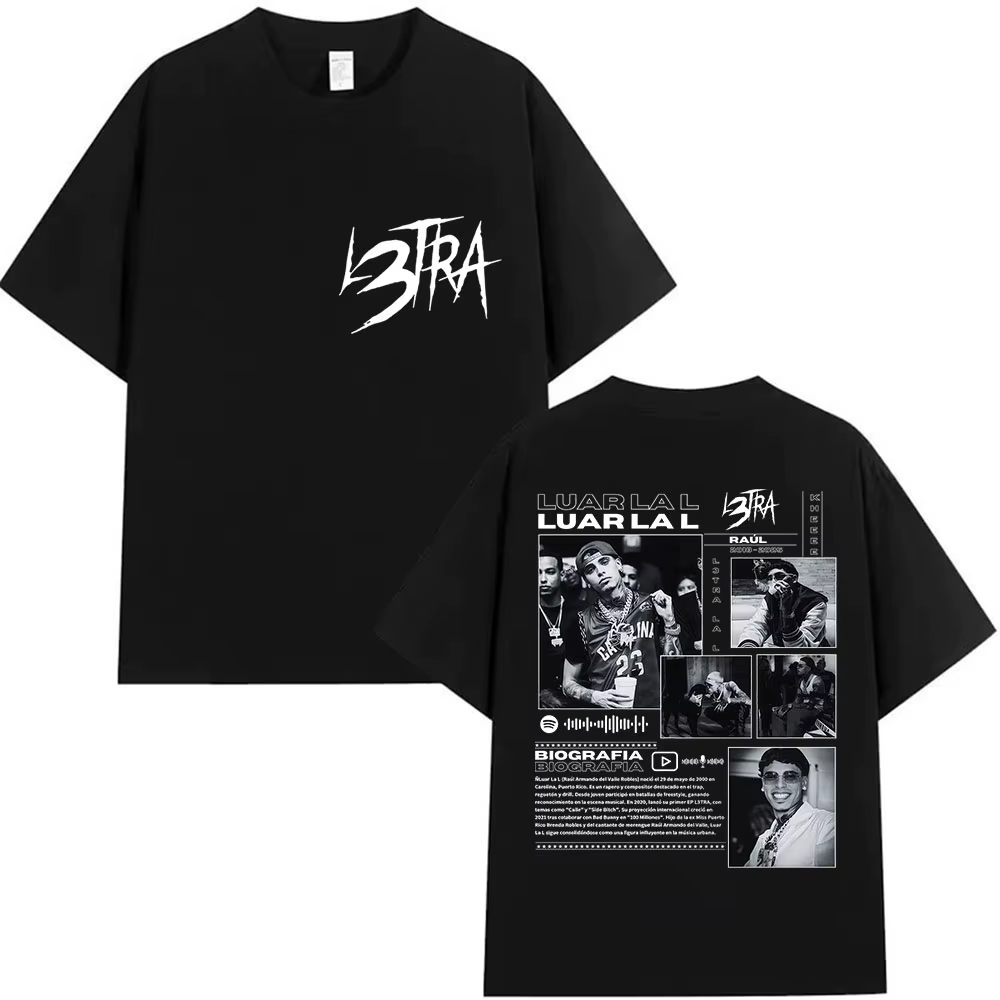 Rappeur Lune La L L3tra Album 2025 T-shirt graphique homme Hip Hop gothique manches courtes coton