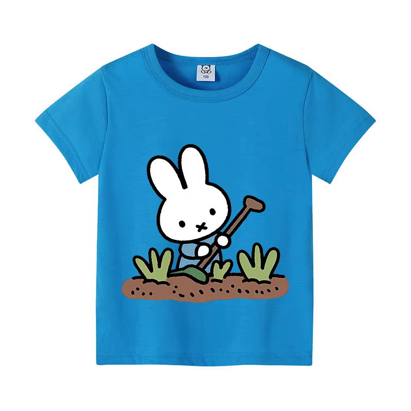 Miffy – T-shirt à manches courtes en coton pour enfants