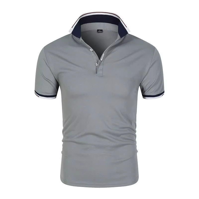 Haute qualité offre spéciale été décontracté respirant confortable Polo hommes couleur unie revers à manches courtes