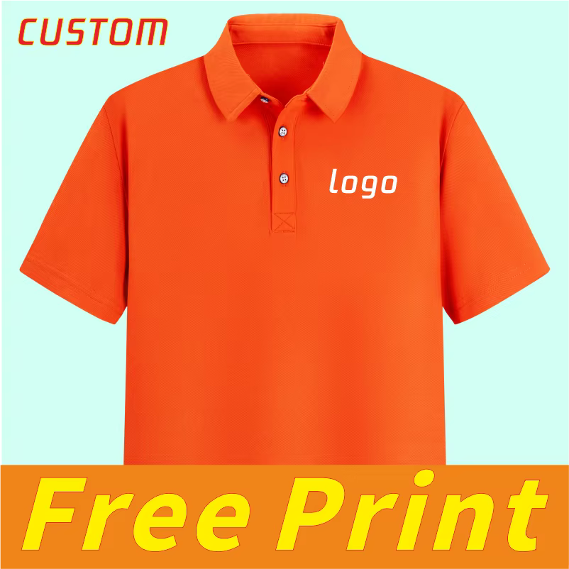Haut de gamme polo shirt personnalisé été manches courtes impression icône logo revers t