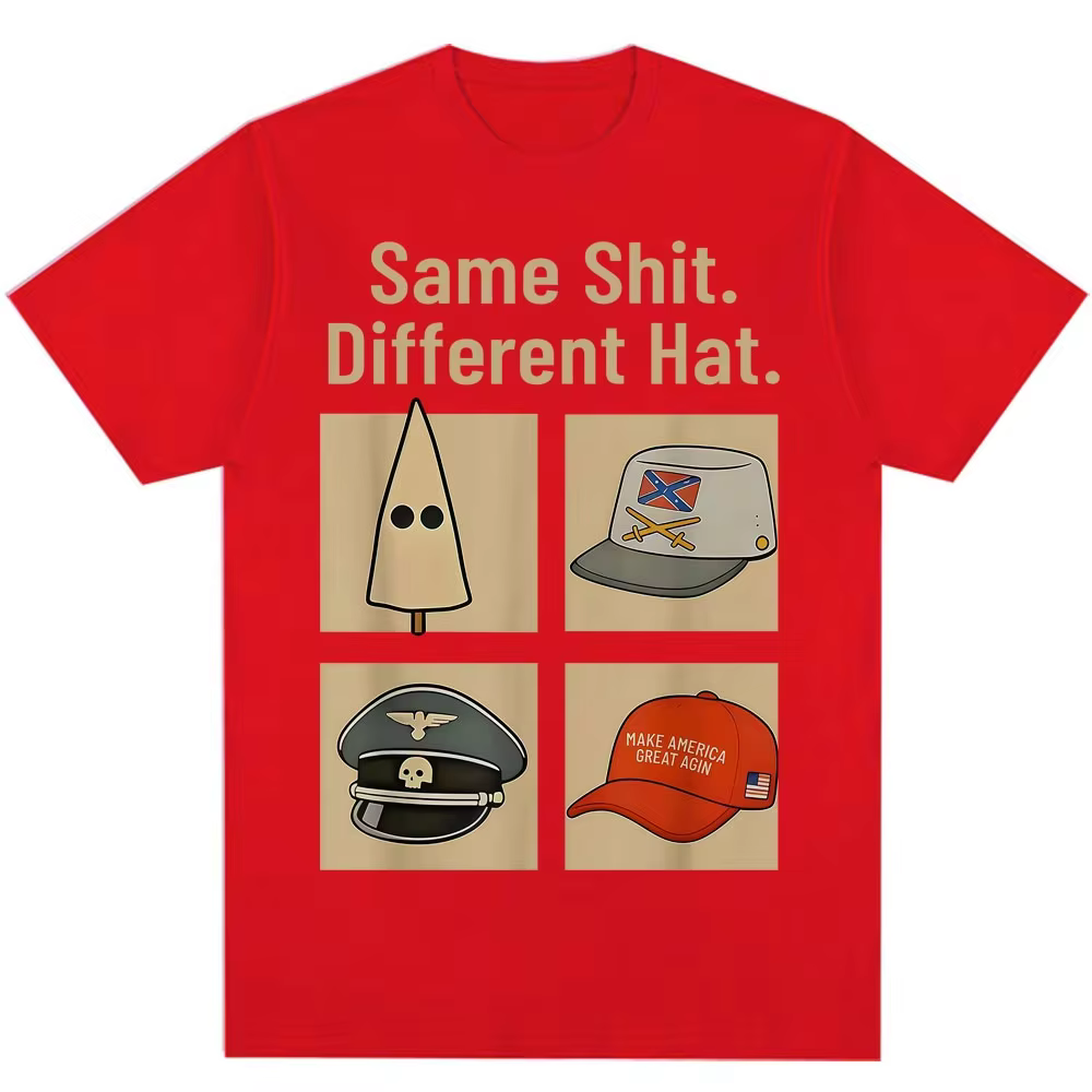 Nouveau T-shirt humoristique 2026 avec motif de meme 'Same Shit Different Hat' pour hommes et femmes