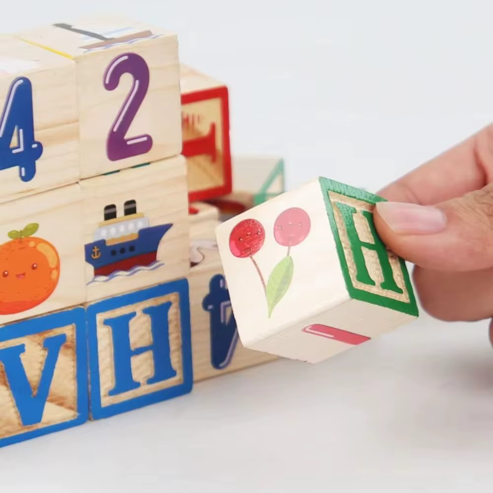 Blocs de construction en bois pour apprentissage Cognitif
