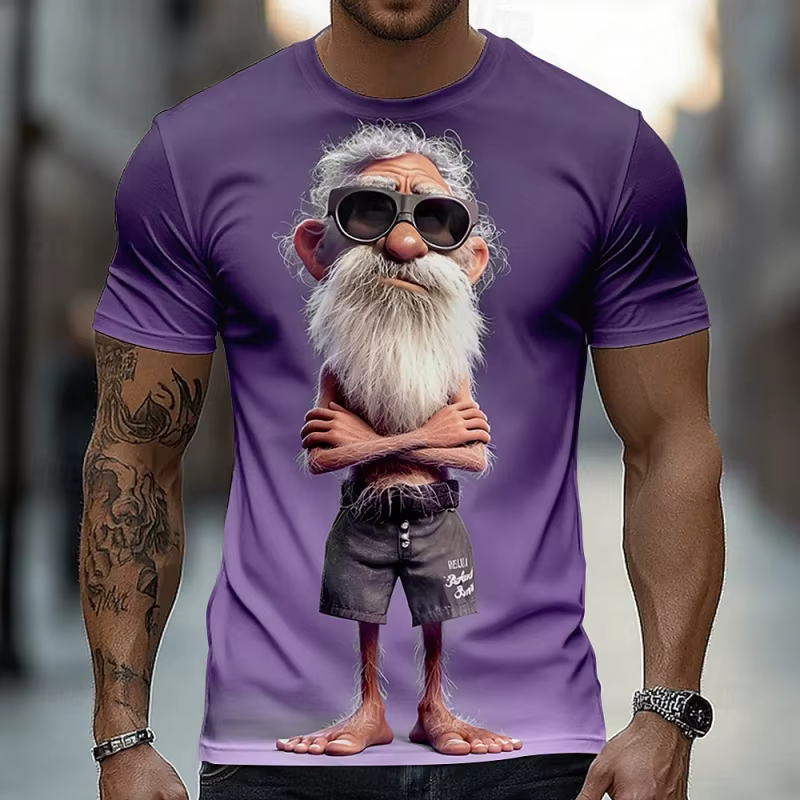 T-shirt drôle imprimé en 3D pour hommes