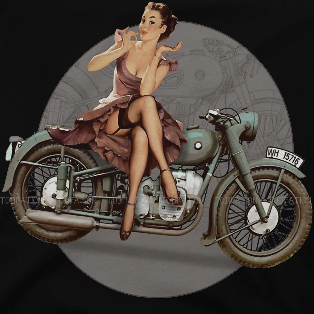 T-Shirt à Col Ras du Cou en Coton pour Homme