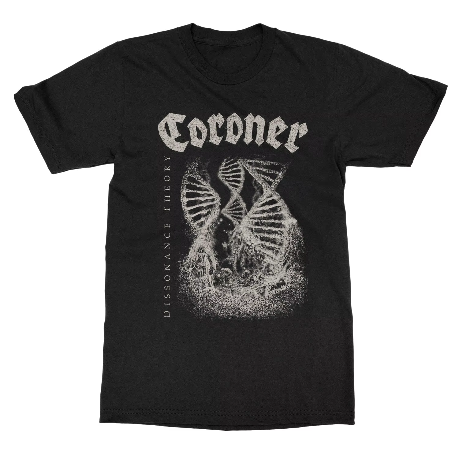 T-shirt Coroner Gold Logo Band 100% coton