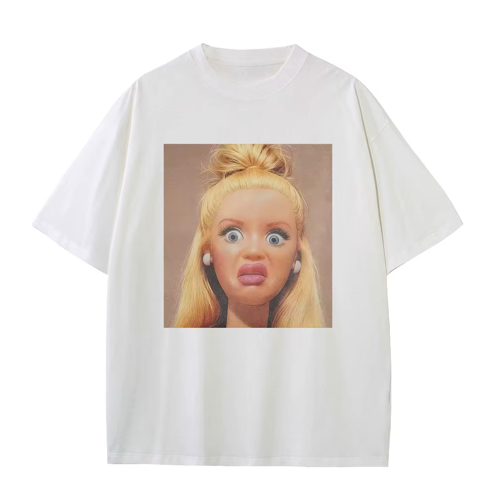 T-shirt humoristique et dégoûtant avec motif de poupée Meme