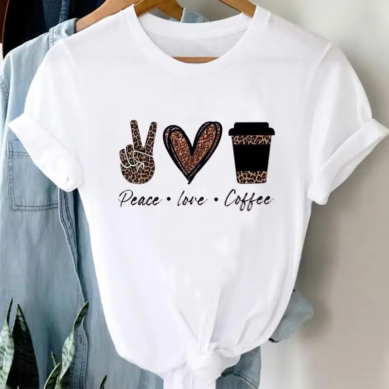 Lettres Ins vêtements femmes imprimé manches européennes t-shirts hauts surdimensionné t-shirt