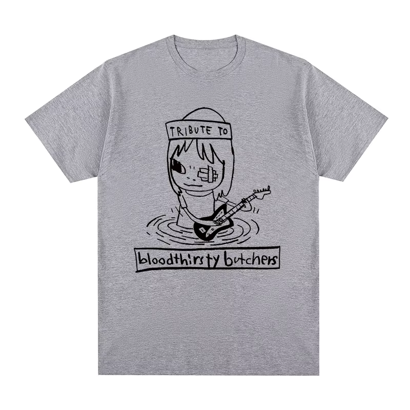 T-shirt en coton Yoshitomo Nara Rock Guitar pour hommes et femmes