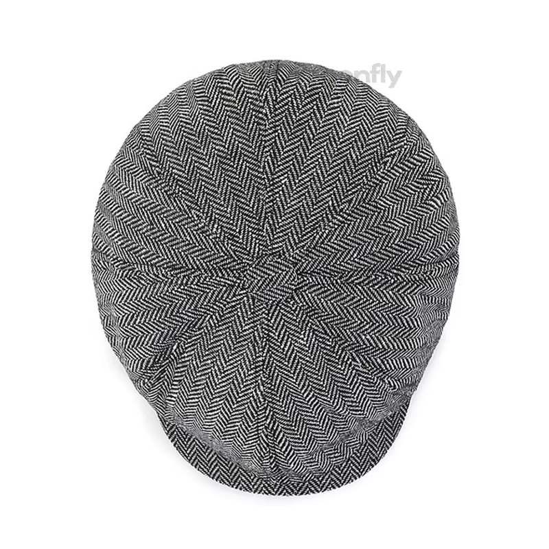 Casquette plate rétro pour homme, logo royal, béret britannique, mélange de laine, vintage, tweed à chevrons, casquette décontractée pour homme, casquette plate pour Royal Enfield