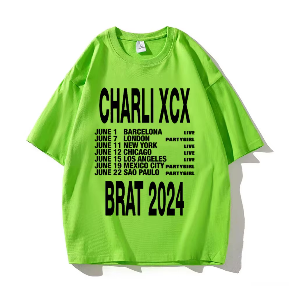 Charmovies Xcx Brat-T-shirt ras du cou pour femme