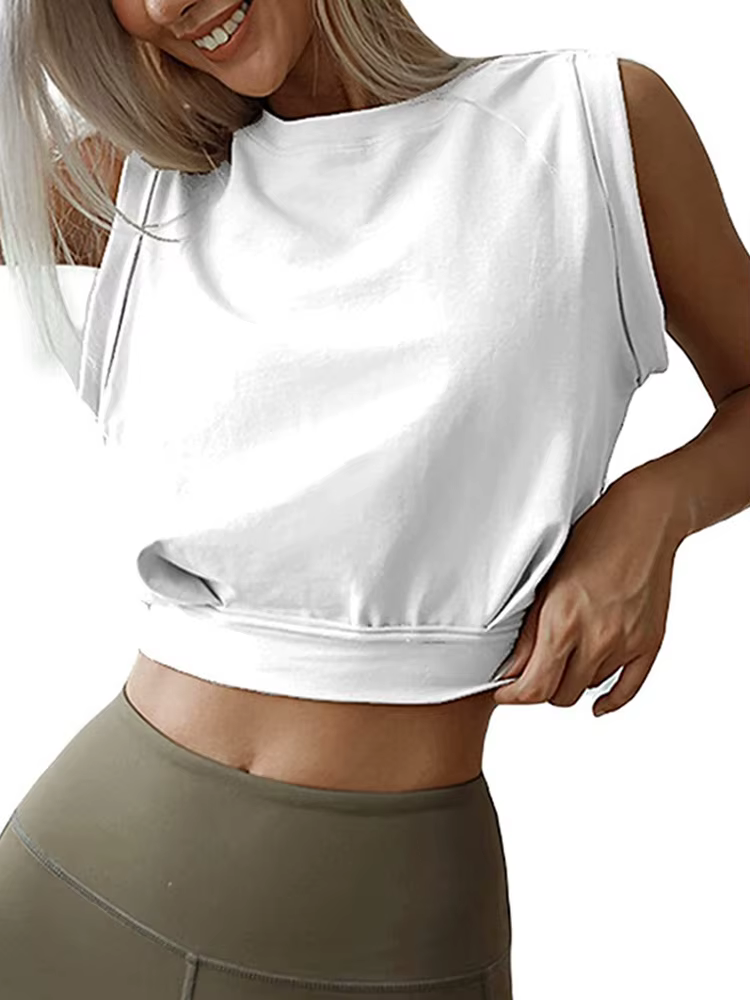 Haut court en coton pour femmes