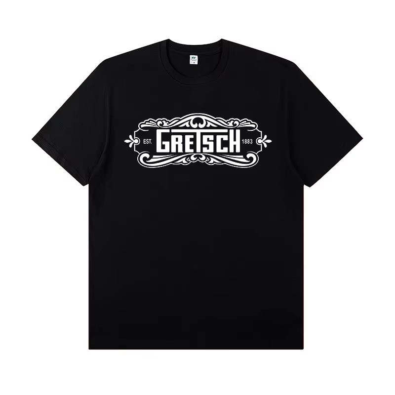 Gretsch guitare électrique Instrument périphérique T-shirt à manches courtes groupe de Rock plomb chanteur pratique
