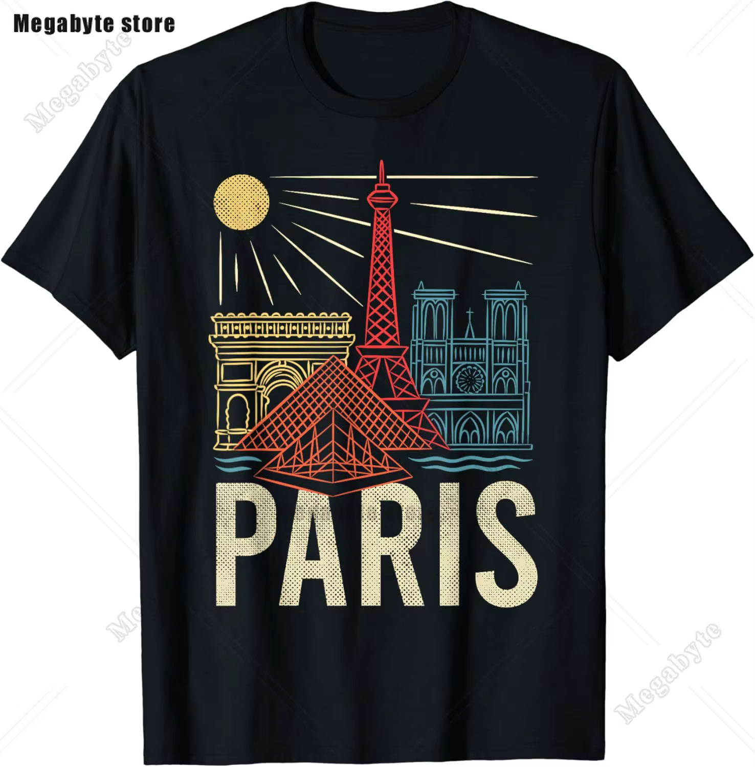 Tour Eiffel Paris Chemise Vintage I Love