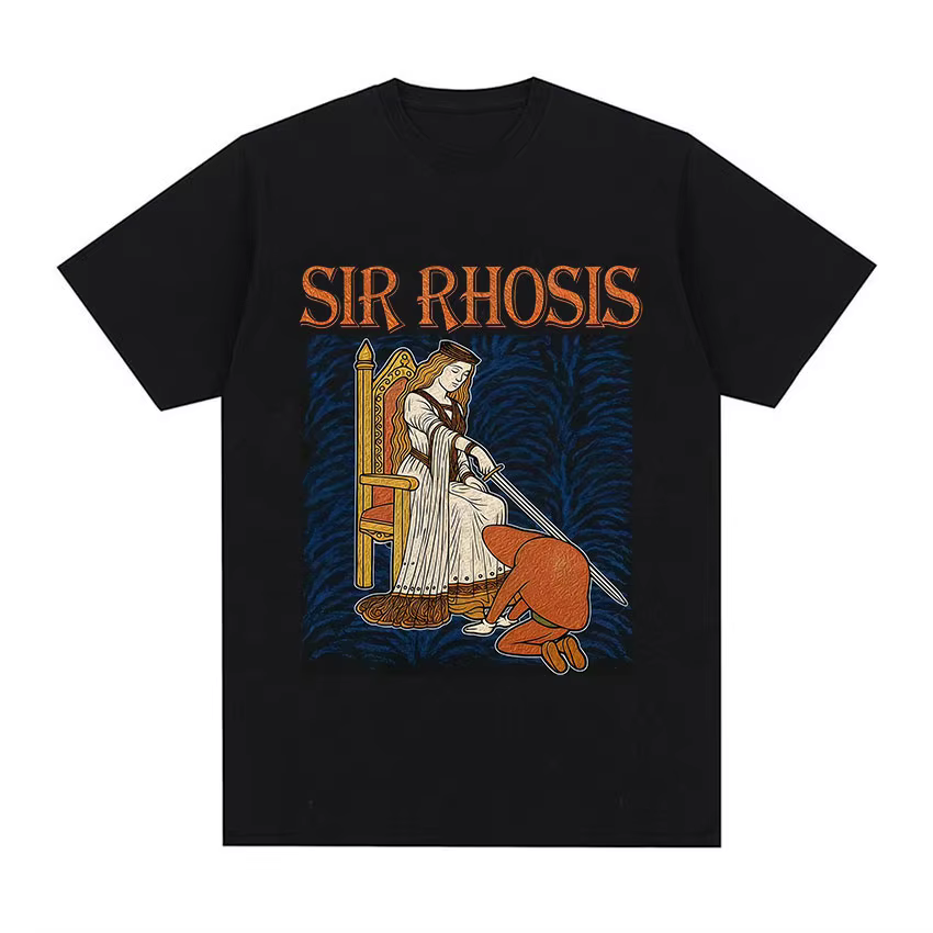 Sir Rhosis T-shirt médiéval drôle ivre chevalier Meme graphique