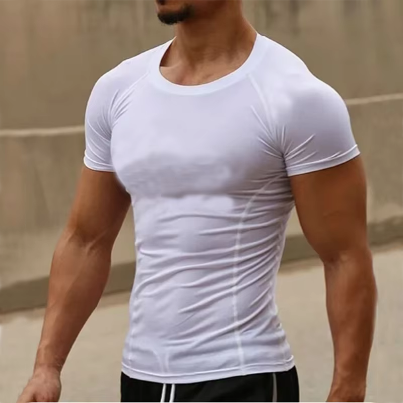 T-shirt de compression élastique à séchage rapide pour homme