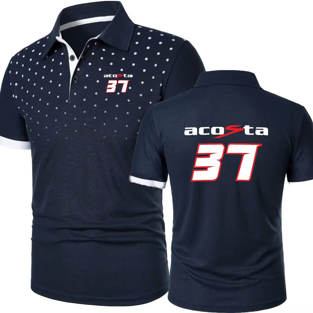 Polos Pedro Acosta 37 moto cavalier course t-shirt à manches courtes passionnés de plein air hommes Jersey classique