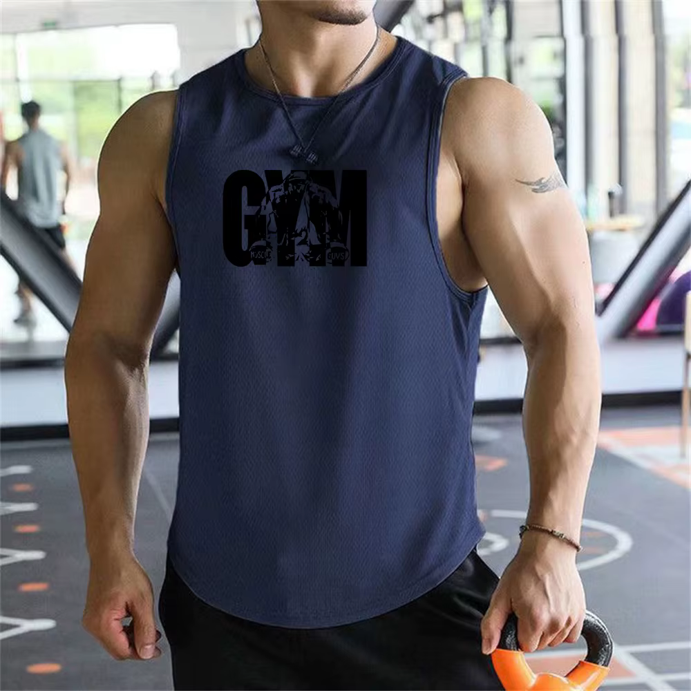 Nouveaux débardeurs pour hommes 2026 – Maillot sans manches en polyester respirant à séchage rapide pour l'entraînement