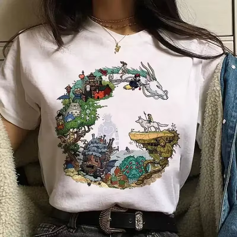T-shirt d'été à la mode Totoro pour garçons et filles