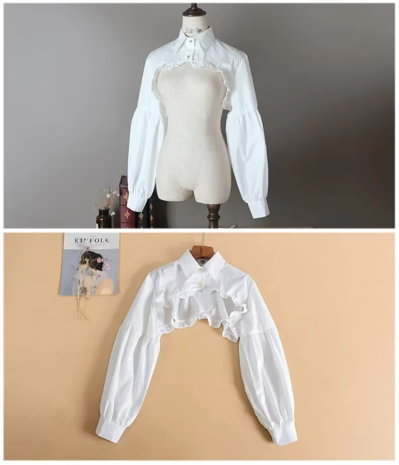 T-shirt manches longues bouffantes pour femmes