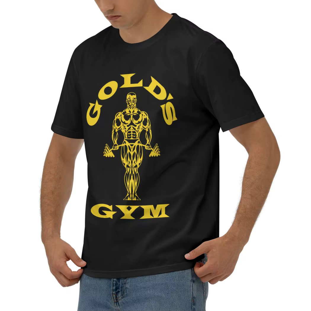 Casual Golds Gym hommes t-shirts mode à manches courtes col rond