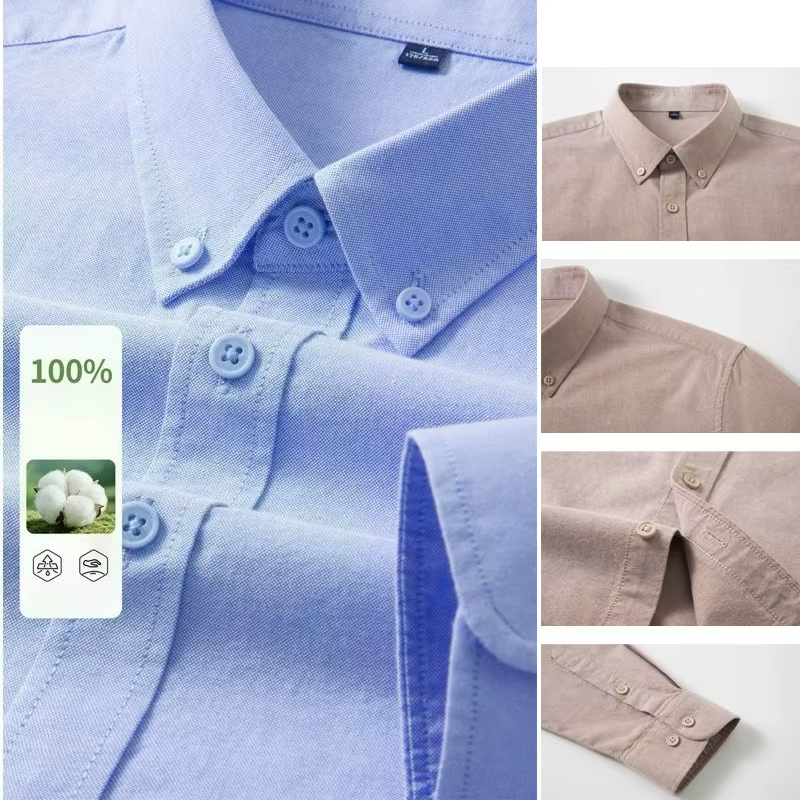 Chemise Oxford 100 % coton pour homme - Respirante