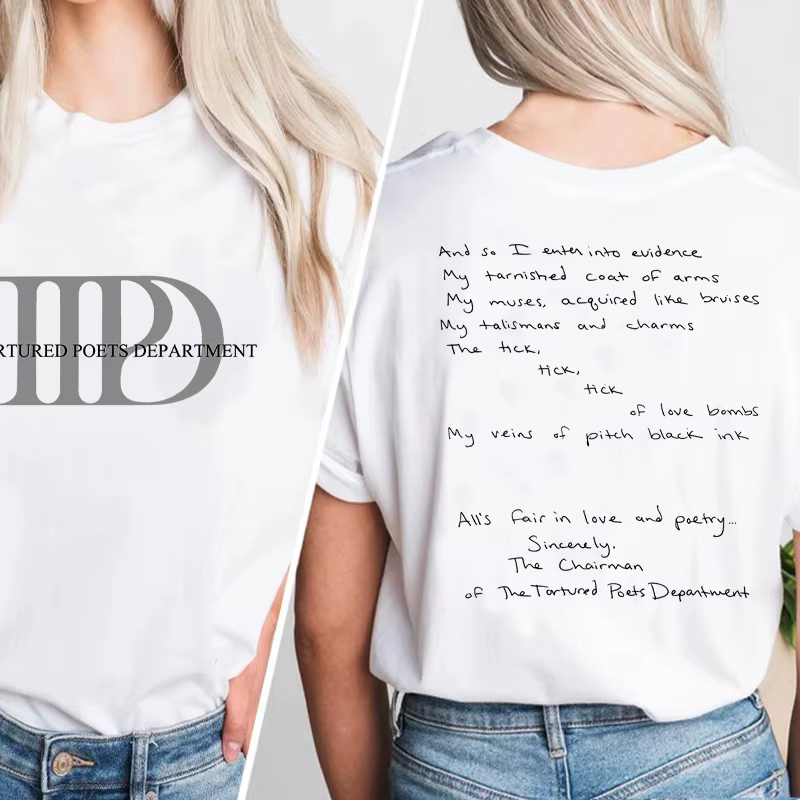 T-Shirt à Manches Courtes en Coton pour Femme, Streetwear, avec Imprimé TTPD
