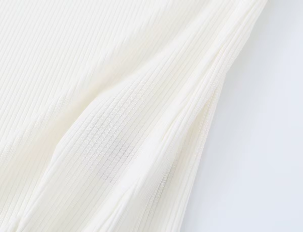 Débardeur sans manches pour femme - Gilet côtelé à col rond avec broderie Chili
